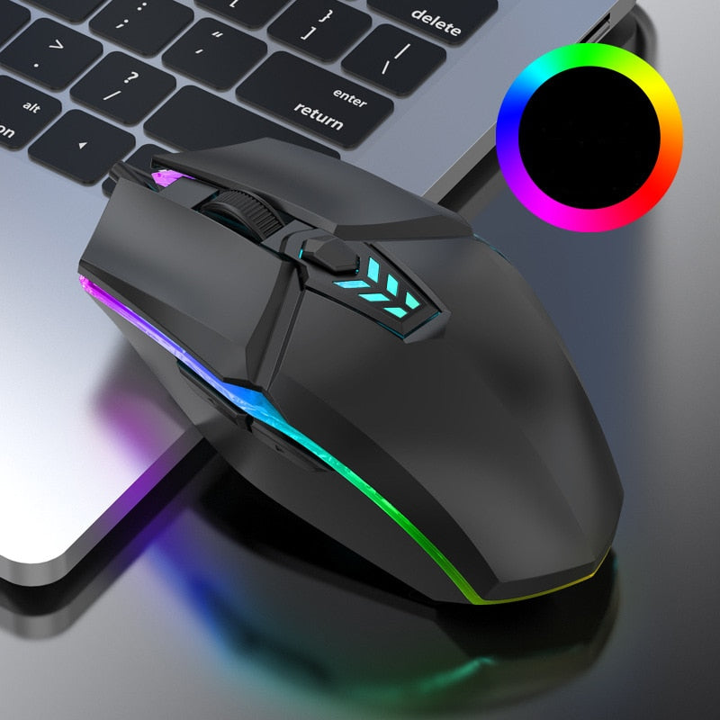 Conquista la victoria con el mouse óptico de juegos con retroiluminación RGB y 6 botones