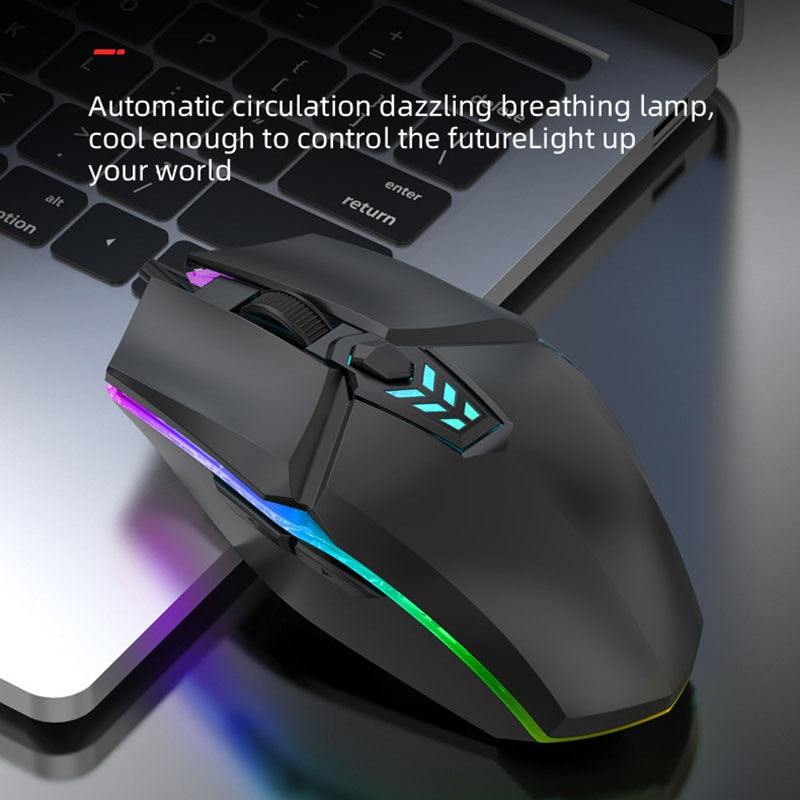 Conquista la victoria con el mouse óptico de juegos con retroiluminación RGB y 6 botones